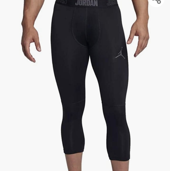 Nike Jordan 23 Alpha Dry  L Black Training Tights New - Picture 2 of 13
